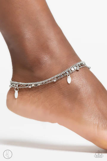 Surf City - White Anklet