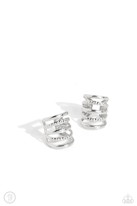 Flexible Fashion - Silver Bar Ear Cuff