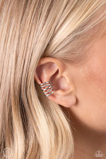 Flexible Fashion - Silver Bar Ear Cuff