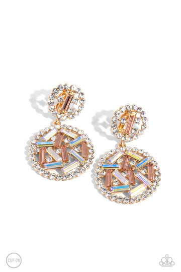 Gasp-Worthy Glam - Gold Clip On