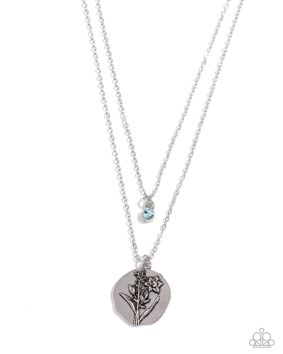 Birthstone Beauty - Blue Aquamarine Daffodil Flower March Birthday