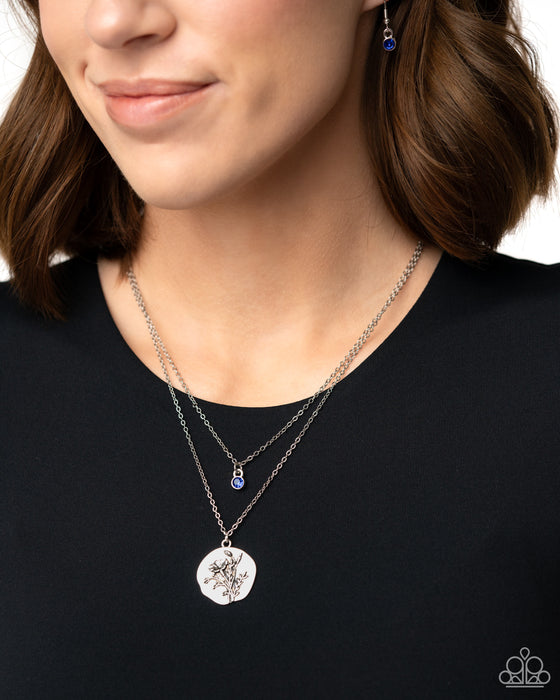 Birthstone Beauty - Blue Sapphire Aster Flower September Birthday