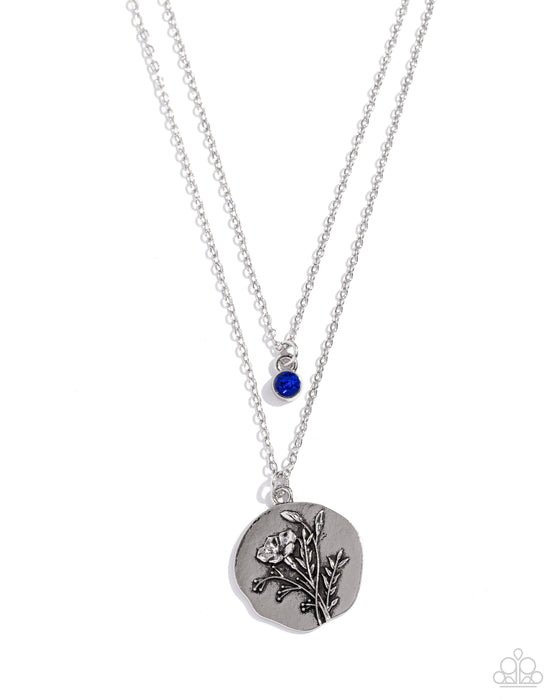 Birthstone Beauty - Blue Sapphire Aster Flower September Birthday
