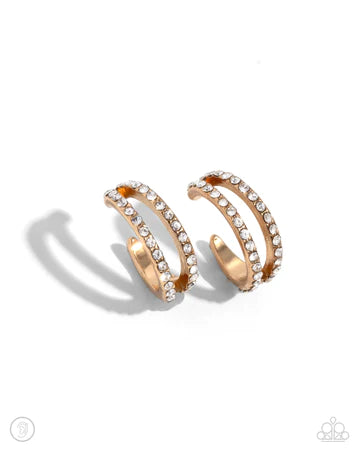 Monochromatic Mystique - Gold Ear Cuff