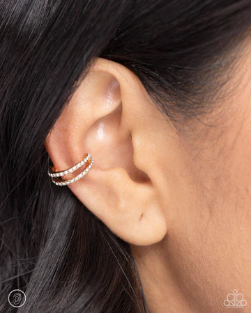 Monochromatic Mystique - Gold Ear Cuff