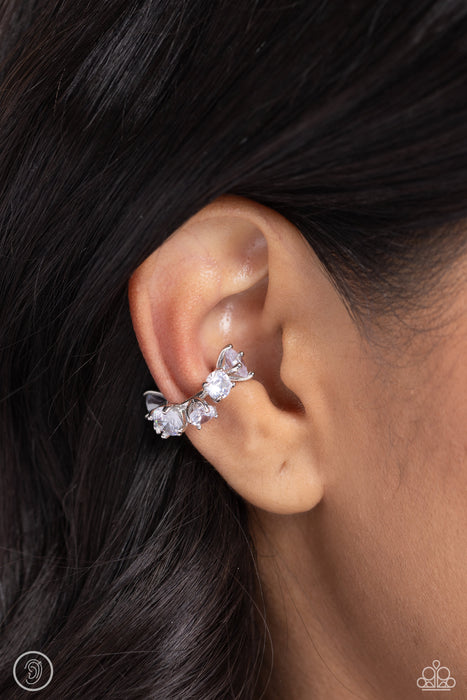 Breathtaking Blend - White Ear Cuff