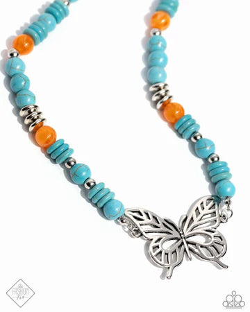 Try As I FLIGHT As Well Butterfly - Blue/Silver Set