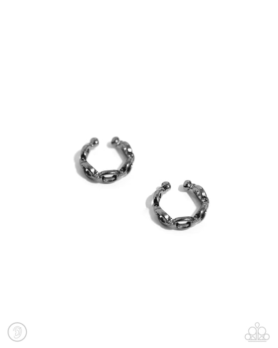 Mandatory Musings - Black Ear Cuff