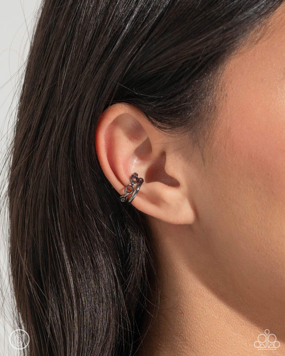 Mandatory Musings - Black Ear Cuff