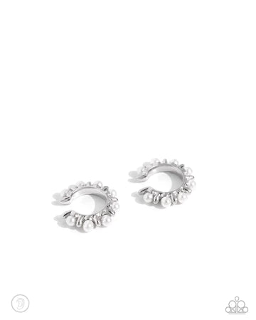 Bubbly Basic - White Ear Cuff EMP Exclusive