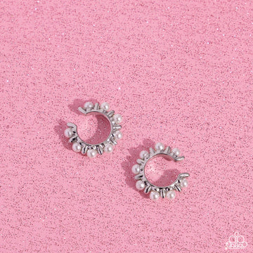 Bubbly Basic - White Ear Cuff EMP Exclusive