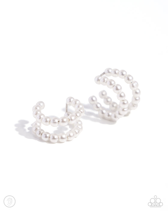 PEARLS Just Want to Have Fun - White Ear Cuff