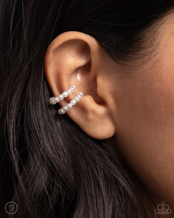 PEARLS Just Want to Have Fun - White Ear Cuff