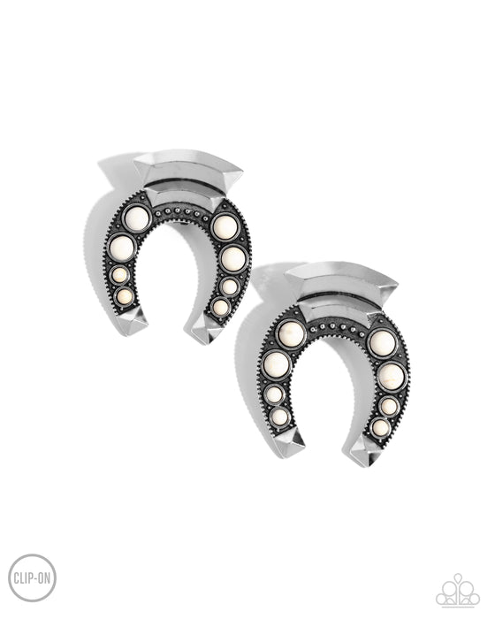 Harmonious Horseshoe - White Clip On