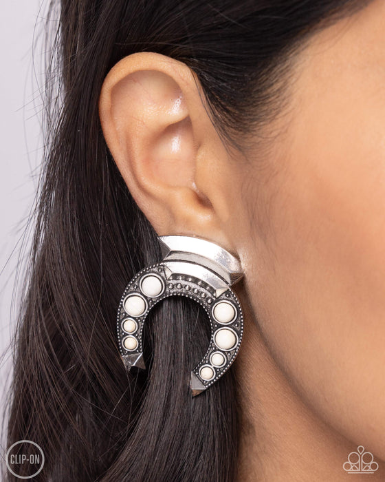 Harmonious Horseshoe - White Clip On
