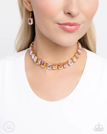 Ecstatic Emeralds - Gold Choker