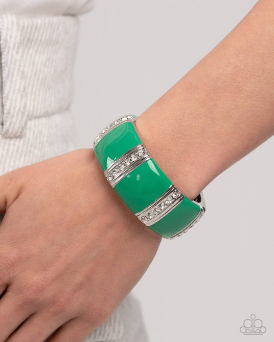 Fashionable Fringe Colored Cameo - Green Set