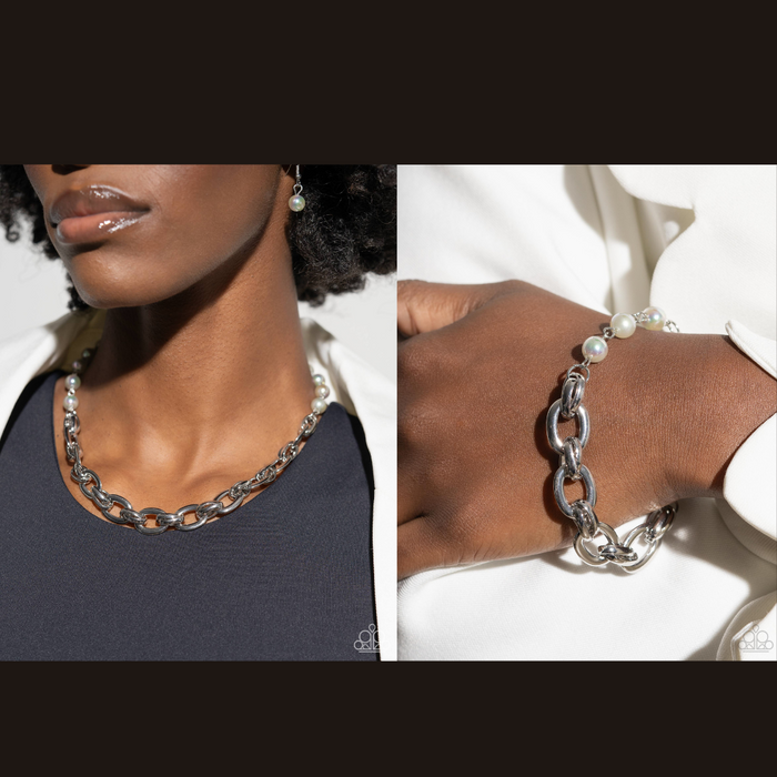 Dual Daydream Pearl Pairing- Silver Set