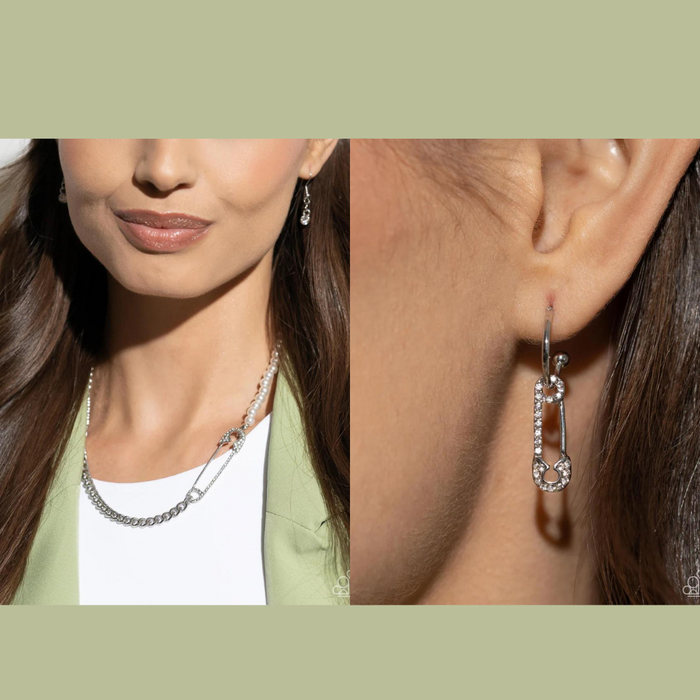 Safety Pin Style Sentiment - White Set