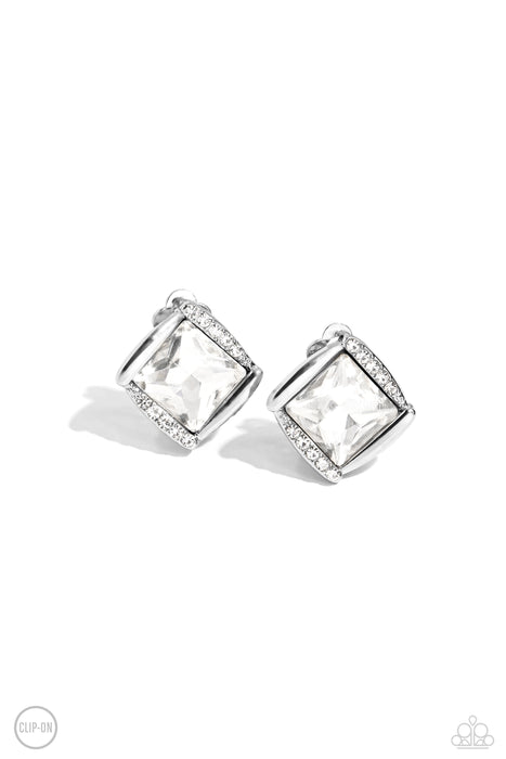 Sparkle Squared - White Clip On